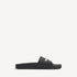 Balenciaga Pool Slide Sandal Black avec logo 3D blanc