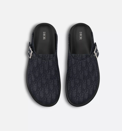 Dior Aqua Mule Black Dior Oblique Jacquard Maroc
