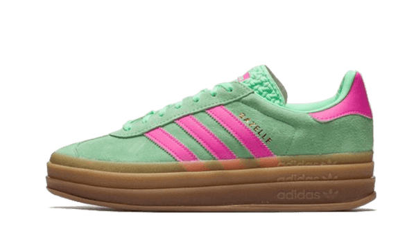 Adidas Gazelle Bold Pulse Mint Pink sneakers with platform sole, available at ASEY SHOP Morocco.