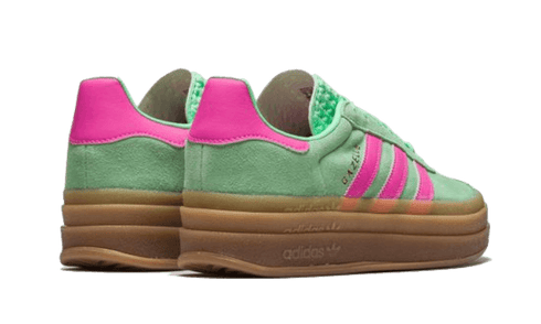 Adidas Gazelle Bold Pulse Mint Pink sneakers with platform sole, available at ASEY SHOP Morocco.