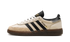Adidas Handball Spezial WMNS in Wonder White Black, classic white and black sneaker, available at ASEY SHOP Morocco.