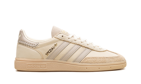 Adidas Handball Spezial WMNS in Cream White Beige with suede upper, available at ASEY SHOP Morocco