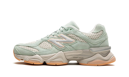 Limited-edition New Balance 9060 The Whitaker Group - Missing Pieces - Moss Green sneakers, available at ASEY SHOP Morocco.