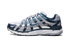 Nike P-6000 Armory Navy and Flat Silver sneaker with mesh and leather layers, available at ASEY SHOP Morocco.